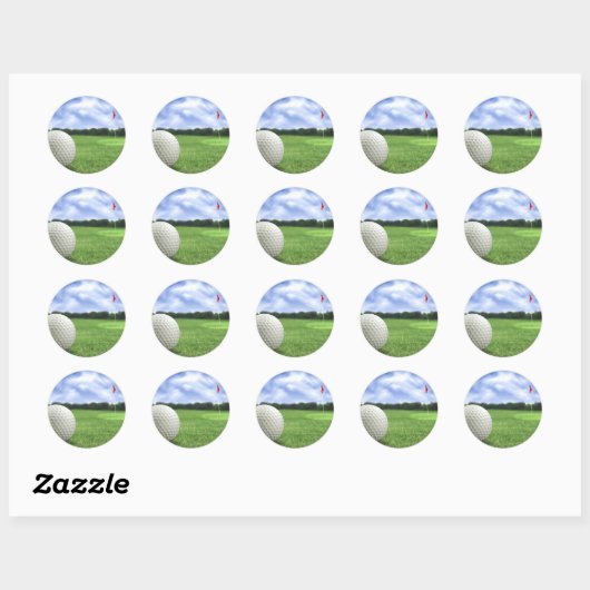 Golf Ball 4 Ronde Sticker (Vel)