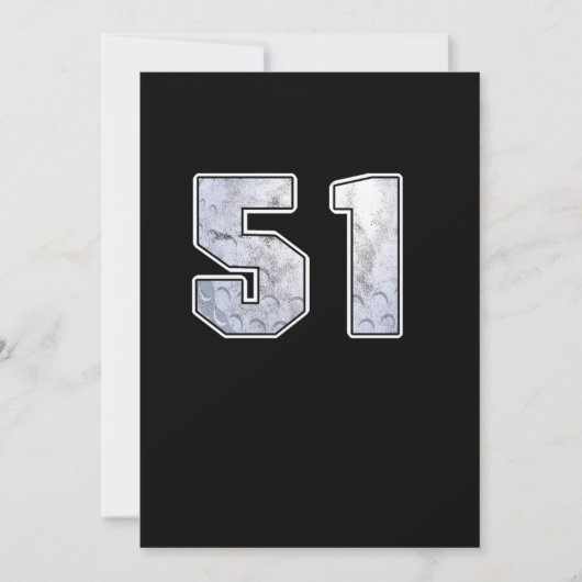 Golf Ball 51th Birthday Celebration Sport Gift Kaart (Voorkant)