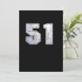 Golf Ball 51th Birthday Celebration Sport Gift Kaart (Staand voorkant)