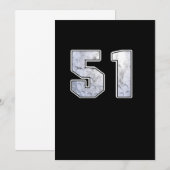 Golf Ball 51th Birthday Celebration Sport Gift Kaart (Voorkant / Achterkant)