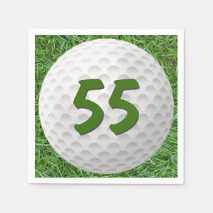 Golf Ball 55th Birthday Napkins Servet