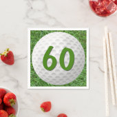 Golf Ball 60th Birthday Napkins Servet (Insitu)
