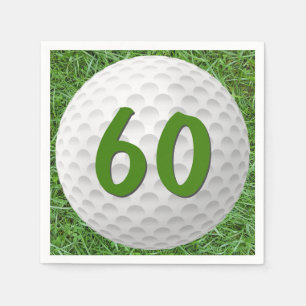 Golf Ball 60th Birthday Napkins Servet