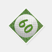 Golf Ball 60th Birthday Napkins Servet (Hoek)