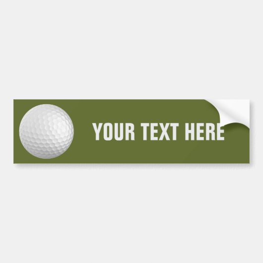 Golf Ball aangepaste bumpersticker (Voorkant)