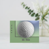 Golf Ball Aankondigingskaart (Staand voorkant)