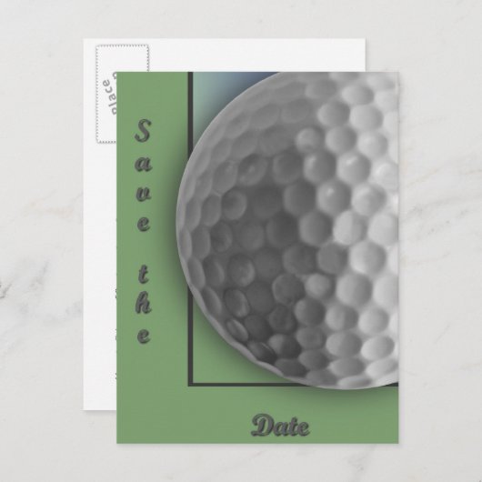 Golf Ball Aankondigingskaart (Voorkant / Achterkant)