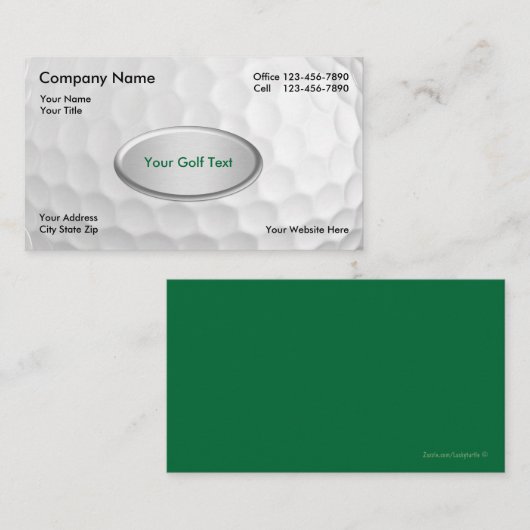 Golf Ball-achtergrond Visitekaartje (Voorkant / Achterkant)