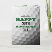 Golf Ball Add Jouw naam and Year Birthday Kaart (Voorkant)