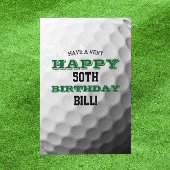 Golf Ball Add Jouw naam and Year Birthday Kaart