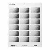 Golf Ball Adresetiketten Etiket (Full Sheet)