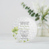 Golf Ball and Vines Wedding Invitation Kaart (Staand voorkant)
