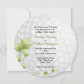 Golf Ball and Vines Wedding Invitation Kaart (Voorkant)