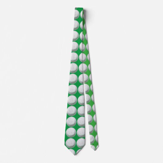 Golf Ball Art Pattern Green Stropdas (Voorkant)