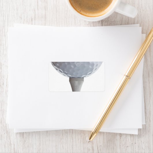 Golf Ball Background - Golfing Sports Sjabloon Etiket (Insitu)