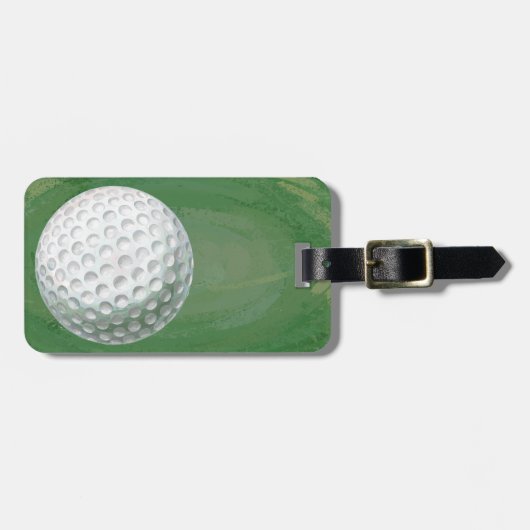 Golf Ball Bagagelabel (Voorkant horizontaal)