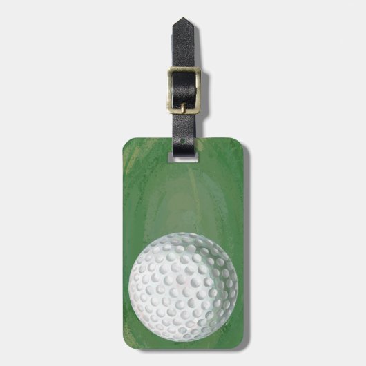 Golf Ball Bagagelabel (Voorkant verticaal)
