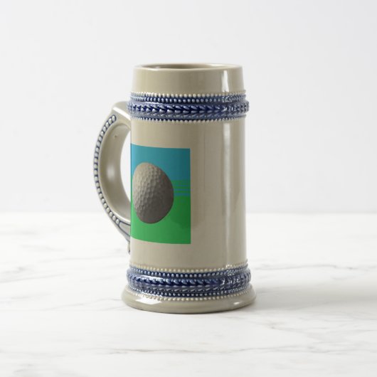 Golf Ball bier stein Bierpul (Voorkant links)