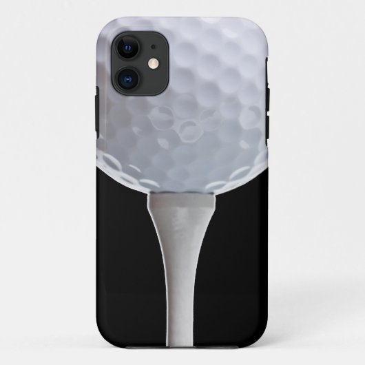 Golf Ball Black Background Golfing Sports Sjabloon Case-Mate iPhone Case (Achterkant)