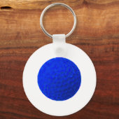 Golf Ball Blue The MUSEUM Zazzle Gifts Sleutelhanger (Voorkant)