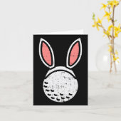 Golf Ball Bunny Ears Funny Golfing Easter G Kaart (Gele Bloem)