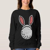 Golf Ball Bunny Ears Funny Golfing Easter G Trui (Voorkant)