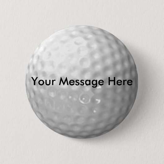 Golf Ball Button - voeg je bericht toe (Voorkant)