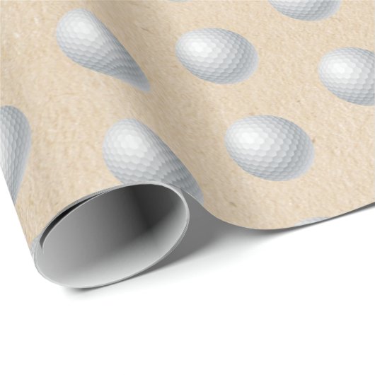 Golf Ball Cadeaupapier (Rol Hoek)