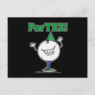 Golf Ball Character ParTEE! Briefkaart