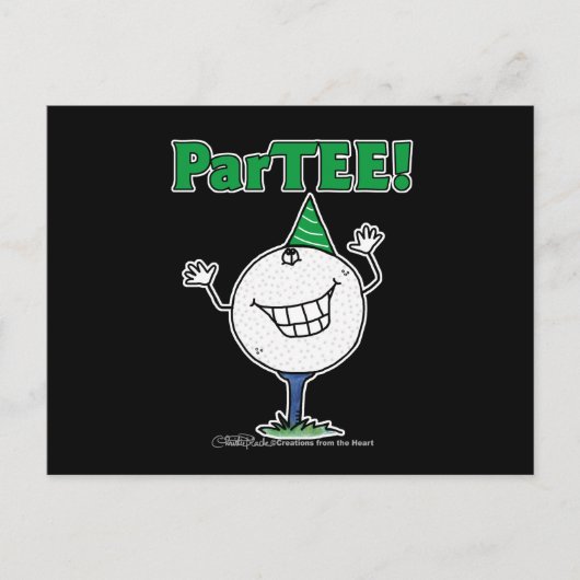 Golf Ball Character ParTEE! Briefkaart (Voorkant)