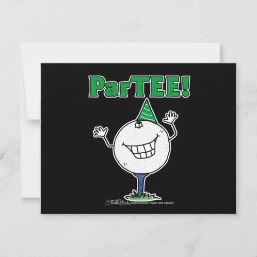 Golf Ball Character ParTEE! Kaart (Voorkant)