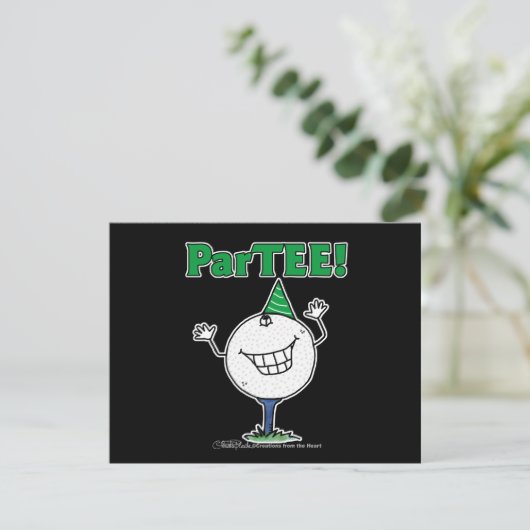 Golf Ball Character ParTEE! Kaart (Staand voorkant)