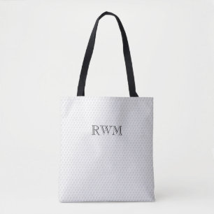 Golf Ball Classic INITIALEN Golfer Golfing Modern Tote Bag