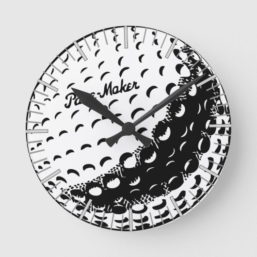 Golf Ball Clock Ronde Klok (Voorkant)