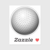 Golf Ball Close-up Sport Sticker (Vel)
