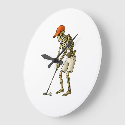 Golf Ball Costume - Pumpkin Skull Golf PWall Clock Grote Klok (Hoek)
