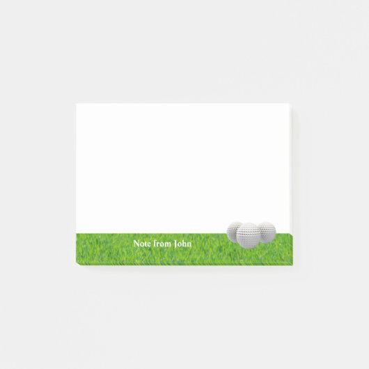 Golf Ball Course Grassland Sport Aangepaste naam Post-it® Notes (Voorkant)
