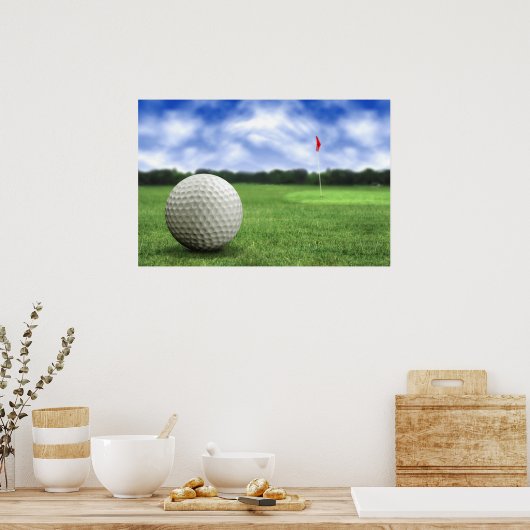 Golf Ball Course Poster (Keuken)