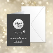 Golf Ball Dank je voor! Custom Bedankkaart