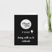 Golf Ball Dank je voor! Zwart Wit Aangepast Bedankkaart (Voorkant)