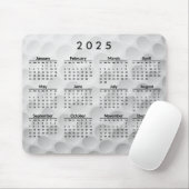 Golf Ball Design 2025 Kalender Mousepad Muismat (Met muis)