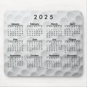 Golf Ball Design 2025 Kalender Mousepad Muismat