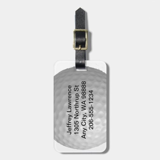 Golf Ball Design Bagagelabels (Voorkant verticaal)