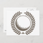 Golf Ball  design Briefkaart (Voorkant / Achterkant)