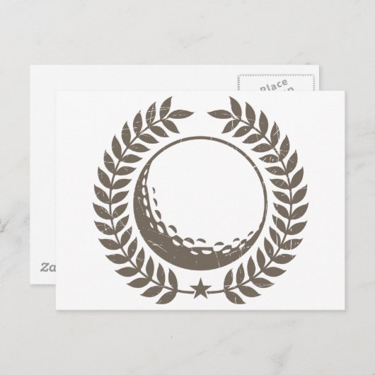 Golf Ball  design Briefkaart (Voorkant / Achterkant)