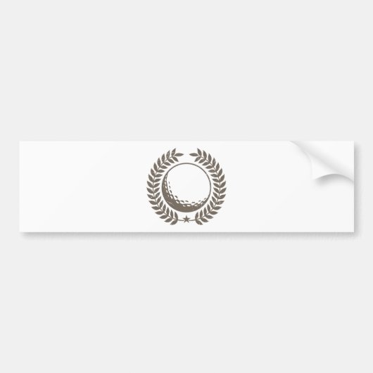 Golf Ball  design Bumpersticker (Voorkant)