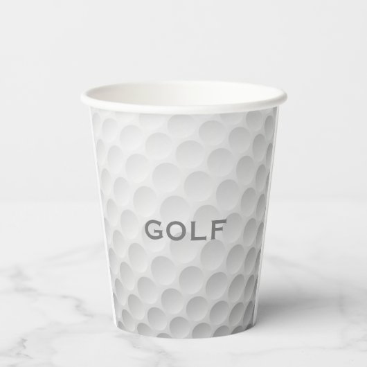 Golf Ball Design Cup Papieren Bekers (Achterkant)
