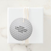 Golf Ball Design Favor Kaart Bedankjes Labels (In situ)