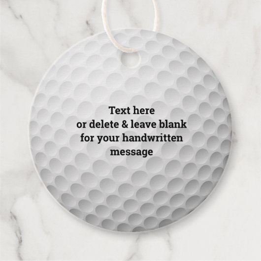 Golf Ball Design Favor Kaart Bedankjes Labels (Voorkant)