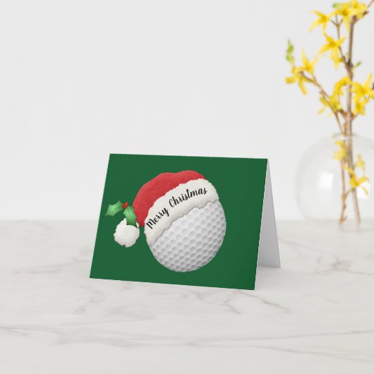 Golf Ball Design Folded Greeting Card Kaart (Gele Bloem)